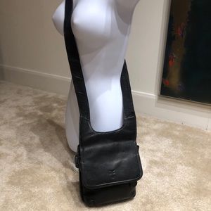 Frye vintage leather crossbody organizer